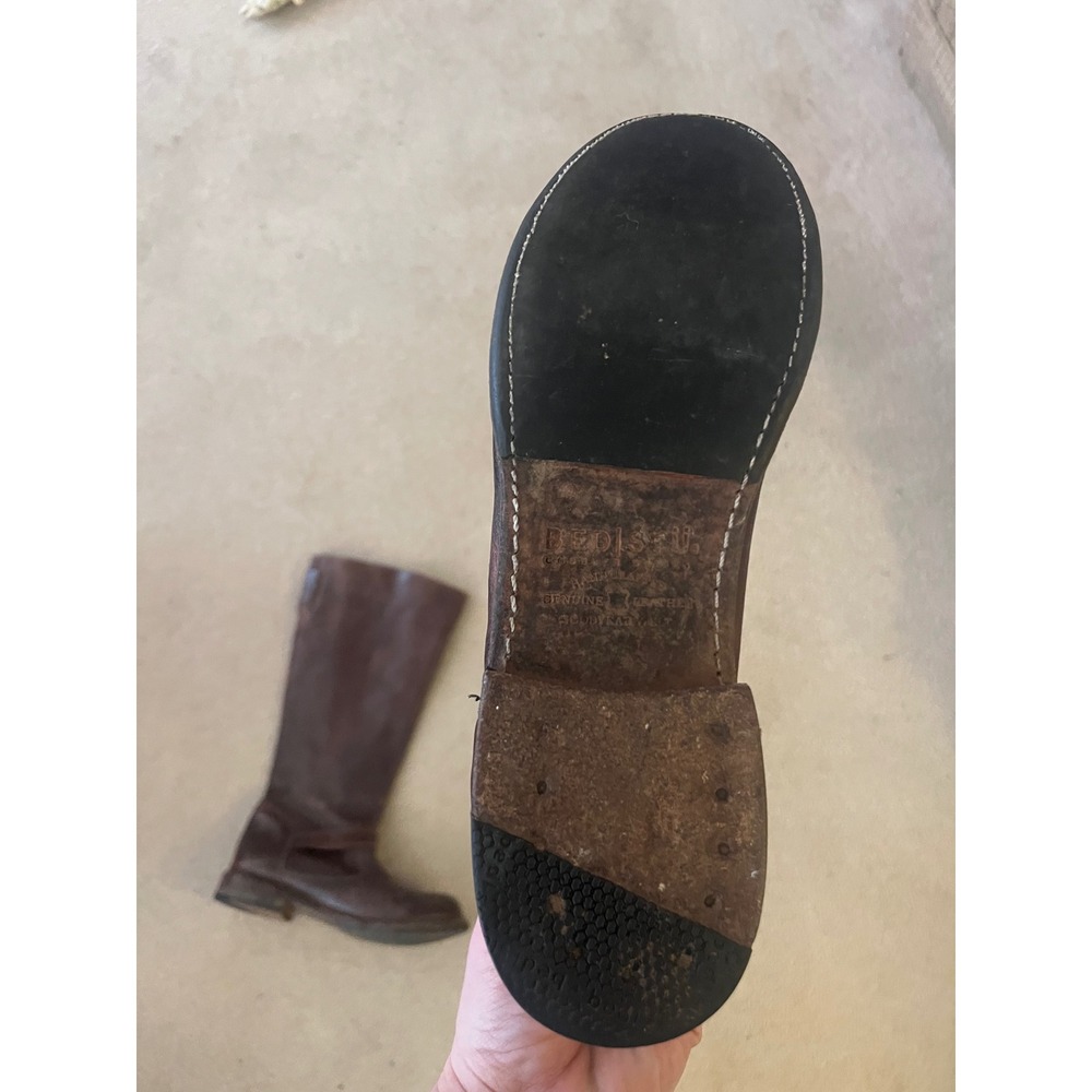 Bed Stu Women's Tango Leather‎ Tall Riding Boots Distressed Brown Zip- Size 10 - Picture 5 of 12
